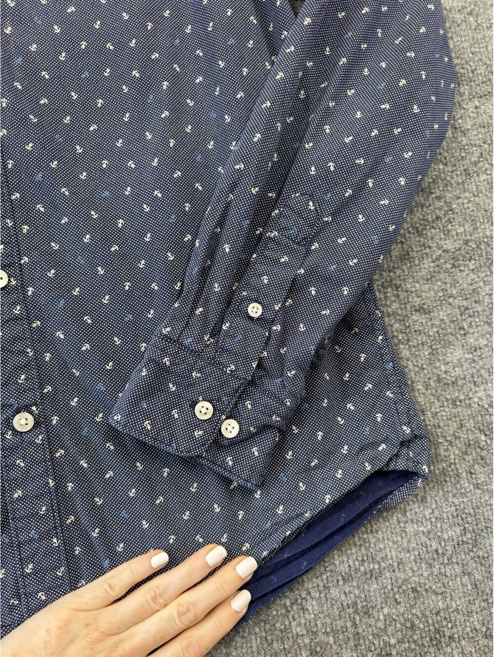 Cactus Man Navy Blue Dress Shirt